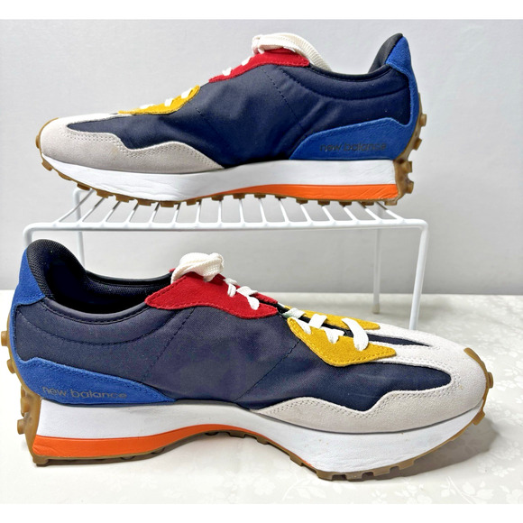 New Balance Tennis Shoes - 327 NB Colorblock Lace Up Sneakers Mens 10.5 - Picture 3 of 10